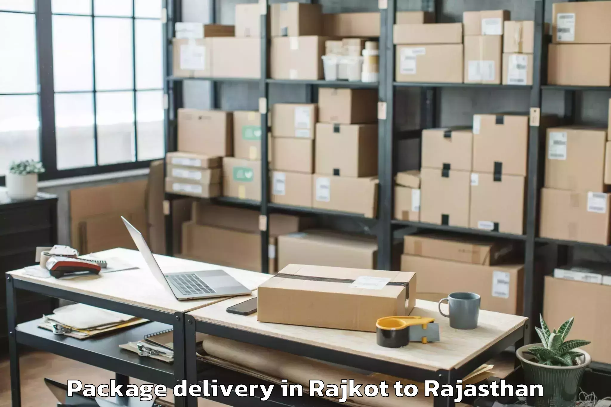 Easy Rajkot to Ajmer Package Delivery Booking